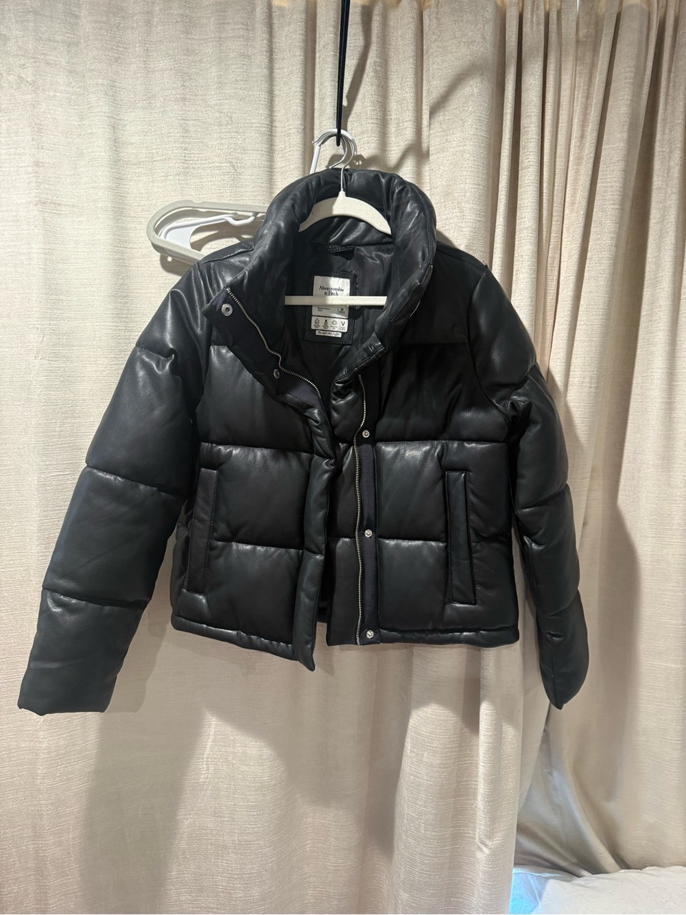 Abercrombie & Fitch Black Quilted Puffer Jacket